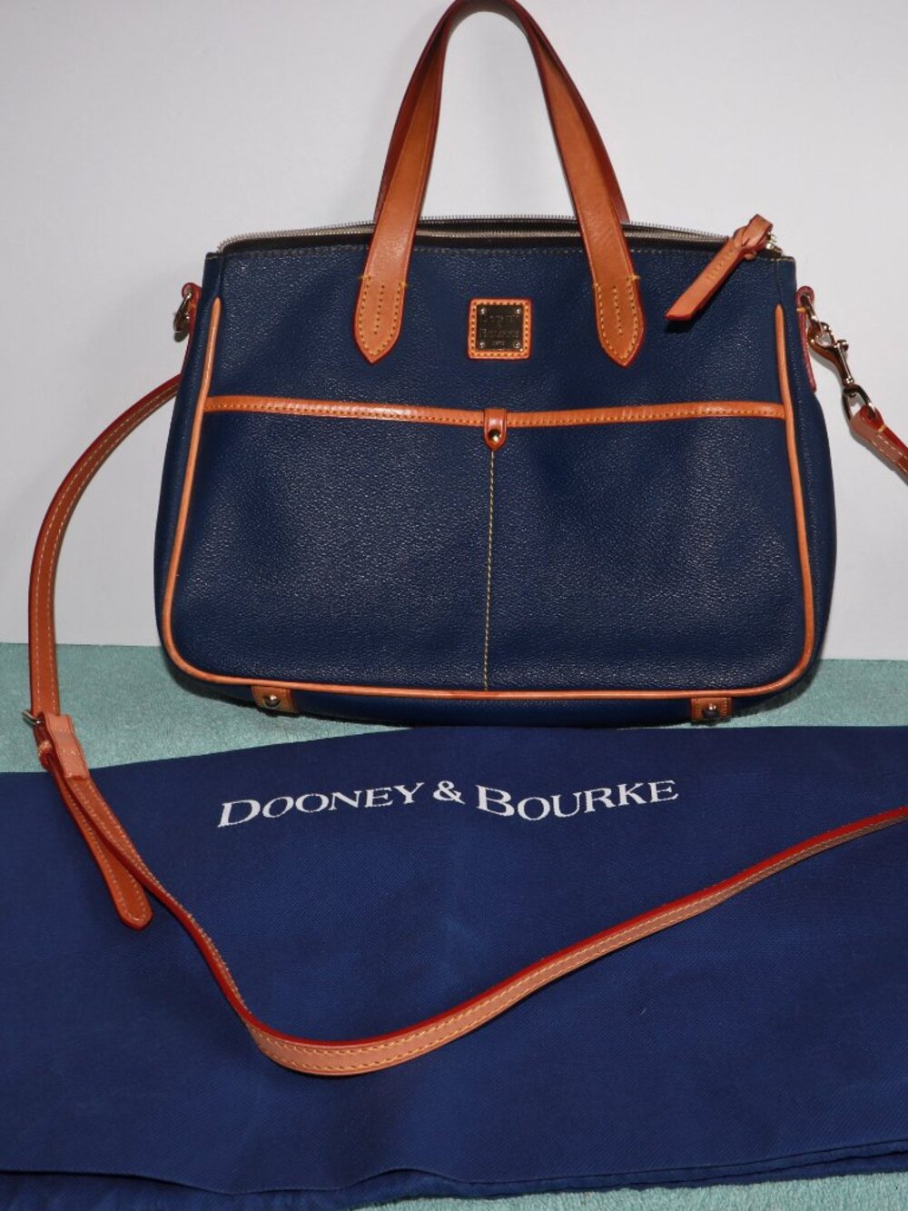 Dooney & Bourke Large Daniela Satchel Blue - NWOT  13"X9.5"